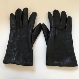 Black Leather gloves- Size Small